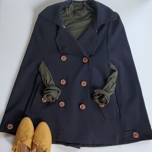 Cape Coat Double Breasted / Poncho/ Small
